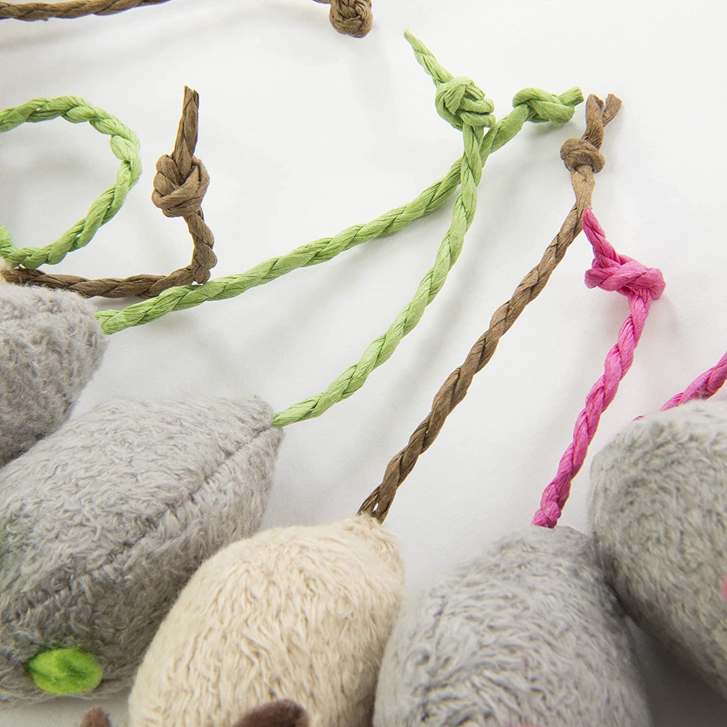 (3 Count) Skitter Critters Catnip Cat Toys - Gray/Cream, 3 Count
