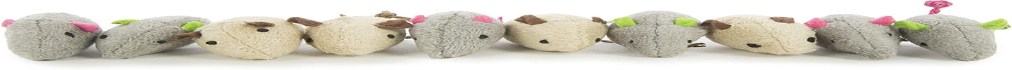 (3 Count) Skitter Critters Catnip Cat Toys - Gray/Cream, 3 Count